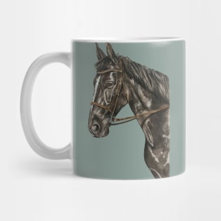 Beautiful Black Horse Wearing Head Halter Mug